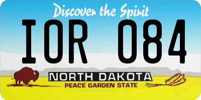 ND license plate IOR084