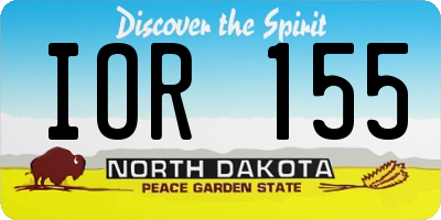 ND license plate IOR155