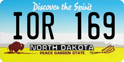 ND license plate IOR169