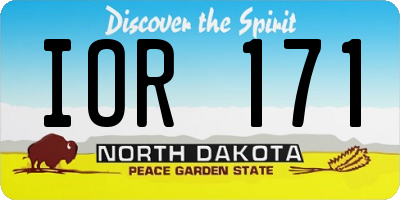 ND license plate IOR171