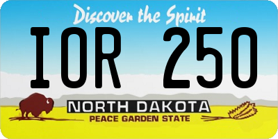 ND license plate IOR250