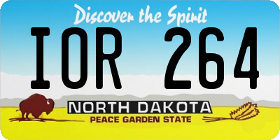 ND license plate IOR264