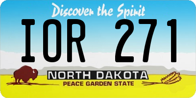 ND license plate IOR271