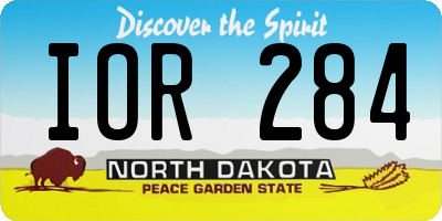 ND license plate IOR284