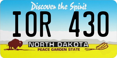 ND license plate IOR430