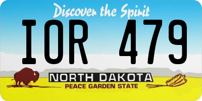 ND license plate IOR479