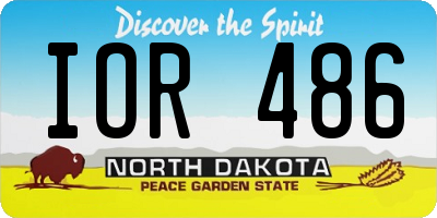 ND license plate IOR486