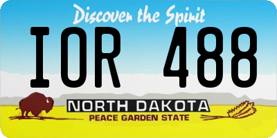 ND license plate IOR488