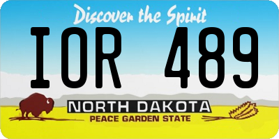 ND license plate IOR489