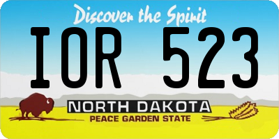 ND license plate IOR523
