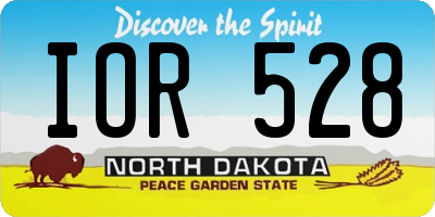 ND license plate IOR528