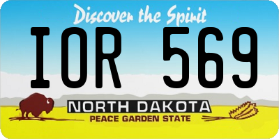 ND license plate IOR569