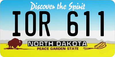ND license plate IOR611