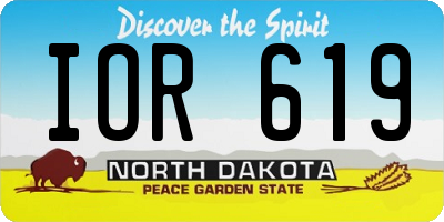 ND license plate IOR619