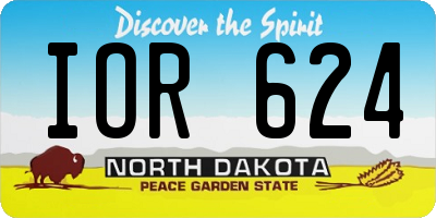 ND license plate IOR624