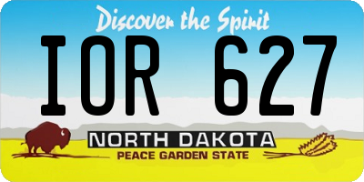ND license plate IOR627