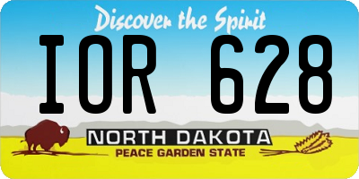 ND license plate IOR628