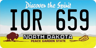 ND license plate IOR659
