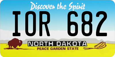 ND license plate IOR682