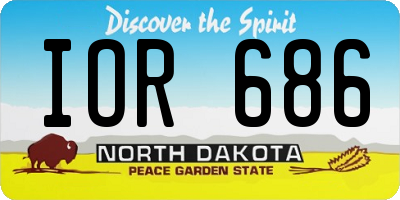 ND license plate IOR686