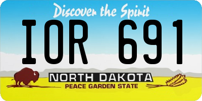 ND license plate IOR691