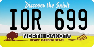 ND license plate IOR699