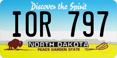 ND license plate IOR797