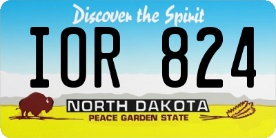 ND license plate IOR824