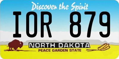 ND license plate IOR879