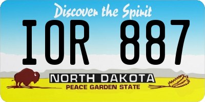 ND license plate IOR887
