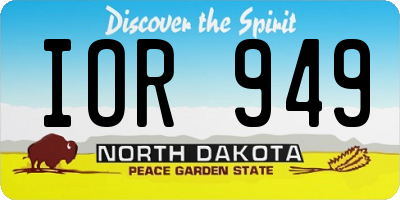 ND license plate IOR949