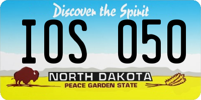 ND license plate IOS050