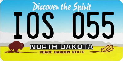 ND license plate IOS055