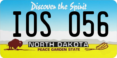 ND license plate IOS056