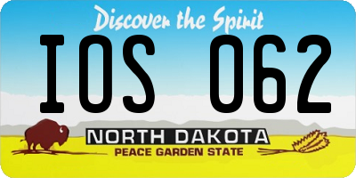 ND license plate IOS062