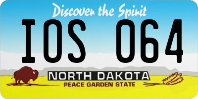 ND license plate IOS064