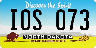 ND license plate IOS073