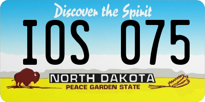 ND license plate IOS075