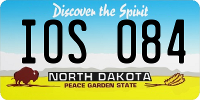 ND license plate IOS084