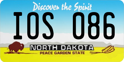 ND license plate IOS086