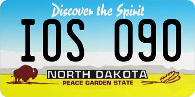 ND license plate IOS090