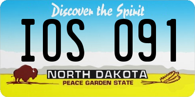 ND license plate IOS091