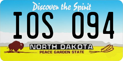 ND license plate IOS094