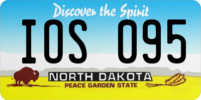 ND license plate IOS095