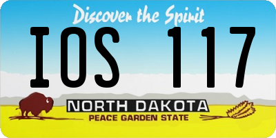 ND license plate IOS117