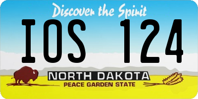 ND license plate IOS124