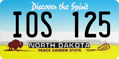 ND license plate IOS125