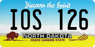 ND license plate IOS126
