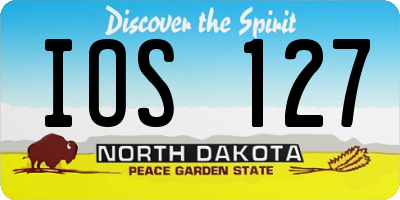 ND license plate IOS127