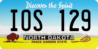 ND license plate IOS129
